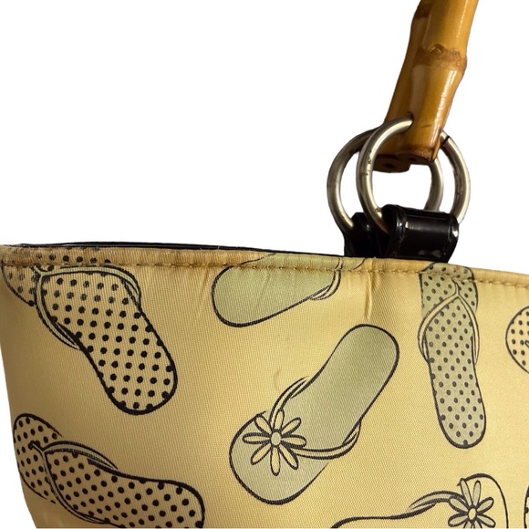 VINTAGE SUNNY HAWAII WOMENS HANDBAG WITH BAMBOO HANDLES - Picture 5 of 7